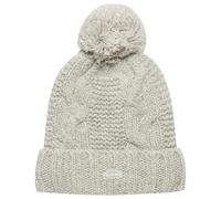 Superdry Bonnet Vintage Cable Femme – mailles torsadées, à pompon – Gris clair