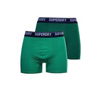Superdry Boxer Multi Double Pack pour Homme, Oregon/Bright Green, S