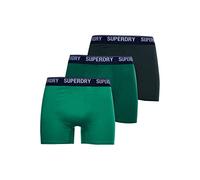 Superdry Boxer Multi Triple Pack pour Homme, Enamel/Oregon/Bright Green, M