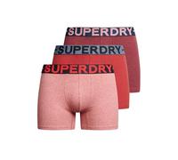 Superdry Boxer Triple Pack Caleçon Boxeur, Berry Red Marl/Hike Red Marl/Mid Red Grit, L Homme