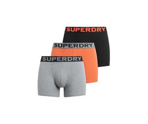 Superdry Boxer Triple Pack Caleçon Boxeur, Black/Bright Orange Marl/Noos Grey Marl, XL Homme