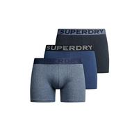Superdry Boxer Triple Pack Caleçon Boxeur, Frosted Navy Grit/Dark Indigo Marl/Navy, S Homme