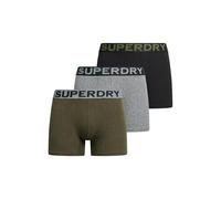 Superdry Boxer Triple Pack, Caleçon Boxeur Homme, Asphalt Grit/Winter Kahki Grit/Black,