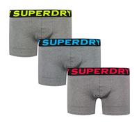 Superdry Boxer Triple Pack, Caleçon Boxeur Homme, Noos Grey Marl,