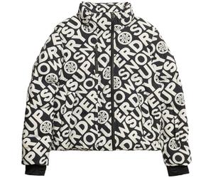SUPERDRY Boxy Puffer Jacket - Femme - Noir / Blanc - taille 36- modèle 2025