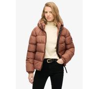 Superdry Brown Hooded Sports Puffer Jacket