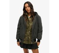 Superdry Brown Oversized Vintage Workwear Hooded Bomber Jacket