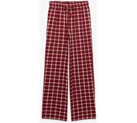 Superdry Burgundy Check Cotton Check Elastic Trousers