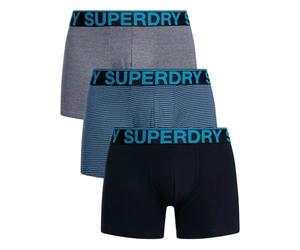 Superdry Calecons et Slips Boxer Triple Pack CZR Navy/Blue Stripe/Navy Feeder