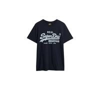 Superdry Camiseta estampada Chemise Business, Bleu Marine (Eclipse Navy), XXL Homme