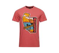 Superdry Camiseta estampada Chemise Business, Future Fuchsia Rose, XL Homme