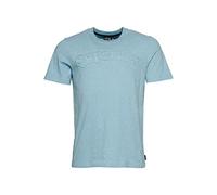 Superdry Camiseta estampada Chemise Business, Stone Blue Marl, M Homme