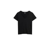 T shirt Superdry Femme Logo brodé Noir Synthétique S