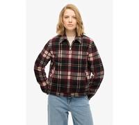 Superdry - Checked Ranch Quilted Jacket - Veste femme Desert Bone Off White Check - M