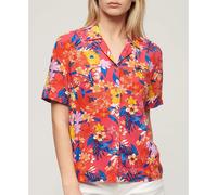 Superdry Chemise à manches courtes Beach Resor Multicolore Femme XS