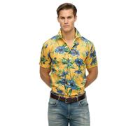 Superdry Chemise à manches courtes imprimé hawaïen Jaune 2XL Homme
