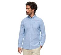 Superdry Cotton Oxford Long Sleeve Shirt Bleu 2XL Homme
