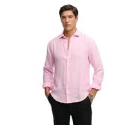 Superdry Chemise manches longues en lin Riviera Homme Rose 2XL