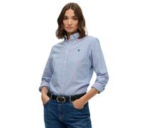 Chemise manches longues femme Superdry Oxford Bleu M