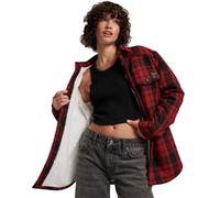 Superdry Vintage Borg Check Over Long Sleeve Shirt Rouge S Femme