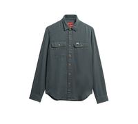 Superdry Flannel Workwear Long Sleeve Shirt Vert,Gris L Homme