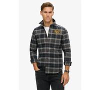 Surchemise Ã carreaux brodÃ©e Superdry Noir S