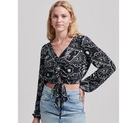 T-shirt nouÃ© sur le devant femme Superdry Vintage Noir M