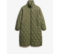 Superdry Chive Green Superlong Quilt Liner Coat