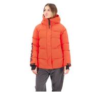 Superdry City Padded Hooded Wind Parka Veste, Rouge Coucher de Soleil, 34 Femme S