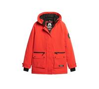 Superdry City Padded Parka Jacket Veste, Rouge Coucher de Soleil, 40 Femme