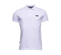 Polo classique en piqué pour homme - Superdry - Blanc - Manches courtes - Col polo
