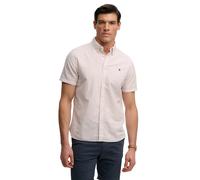 Superdry Classic Seersucker Short Sleeve Shirt Beige M Homme
