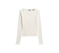 Superdry Essential Button Thru Long Sleeve T-shirt Blanc S Femme