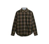 Superdry & Co Chemise bleu clair / vert foncé / orange, Taille XXL
