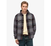 Superdry & Co Chemise bleu marine / gris clair / orange, Taille M