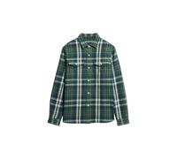 Superdry Merchant Heavy Checked Long Sleeve Shirt Vert S Homme