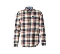 Superdry & Co Chemise crème / bleu foncé / orange / rouge carmin, Taille L