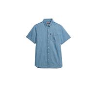 Superdry Essential Denim Short Sleeve Shirt Bleu M Homme