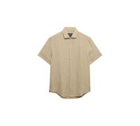 Superdry Chemise en lin Riviera manches courtes Beige Homme Taille L