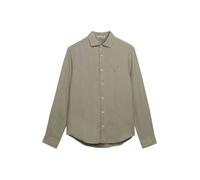 Superdry Riviera Linen Long Sleeve Shirt Vert L Homme