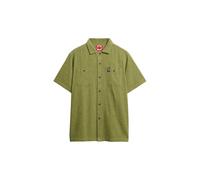 Superdry Merchant Textured Short Sleeve Shirt Vert M Homme