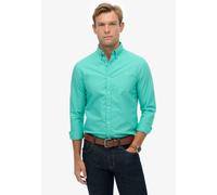 Superdry Classic Oxford Long Sleeve Shirt Vert S Homme