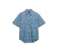 Superdry & Co Chemise 'VINTAGE LOOM' bleu-gris / bleu denim, Taille S