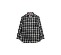 Superdry Check Flannel Boyfriend Long Sleeve Shirt Noir L Femme