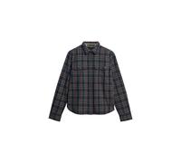 Superdry - Lumberjack Check Flannel Shirt - Chemise femme Navy / Yellow Check - XS
