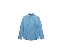Superdry & Co Chemisier 'Poplin' bleu / blanc, Taille L