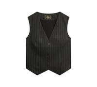 Superdry Pinstripe Waistcoat Noir XL Femme