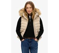Superdry & Co Gilet 'Fuji' écru / cappuccino, Taille M