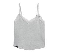 Débardeur court à liseré en dentelle femme Superdry Athletic Essentials Gris S/M