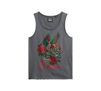 Superdry Neo Trad Tattoo Scoop Sleeveless T-shirt Gris S Femme